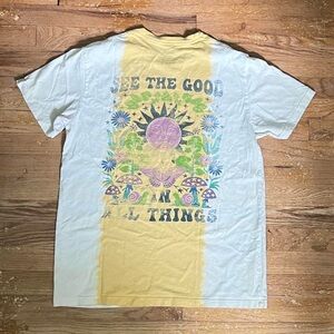 Fun Club Mushroom Tie Die Good Vibes Oversized Tshirt